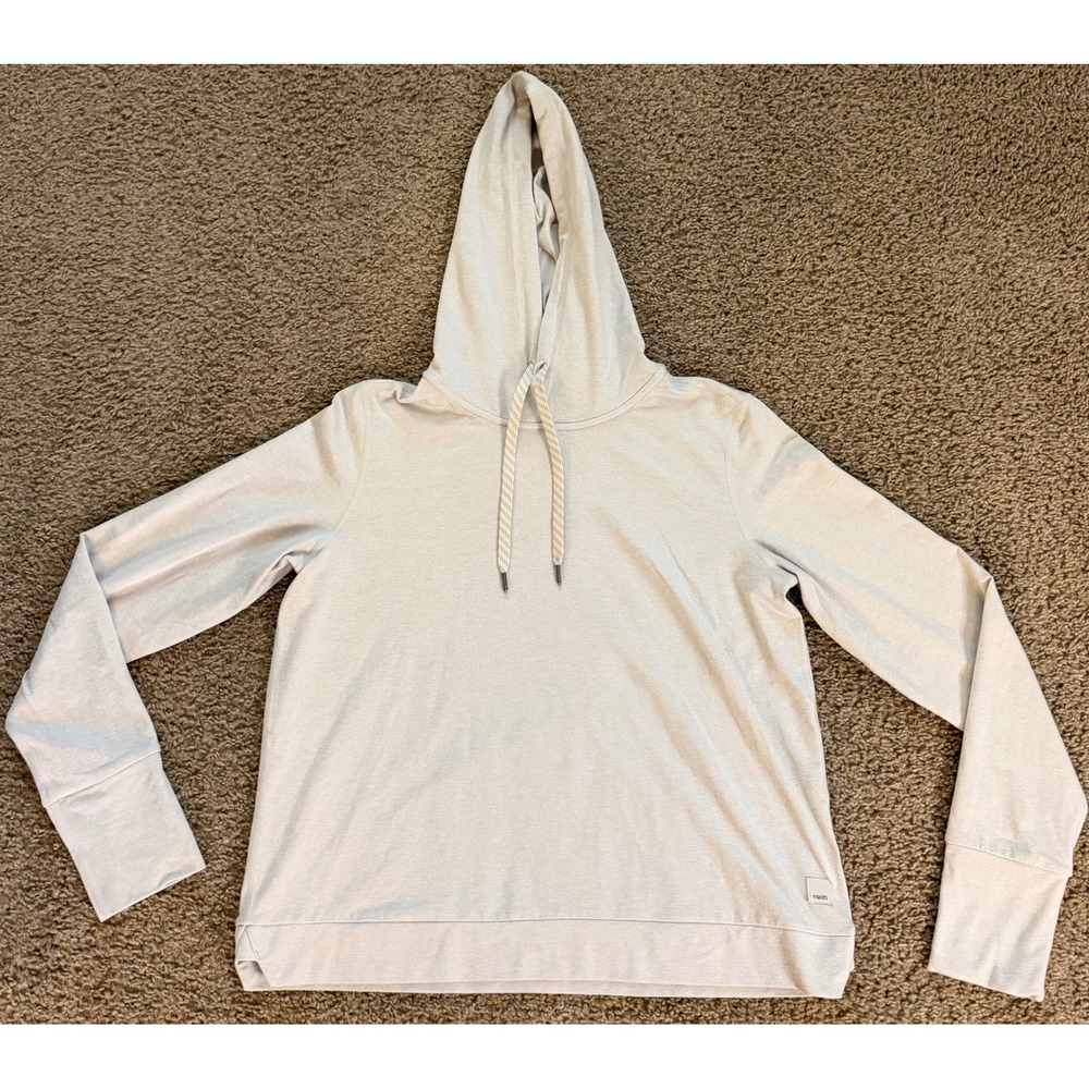 Vuori Halo Essential Hoodie Light Heather Gray DreamKnit Pullover VW226 Small